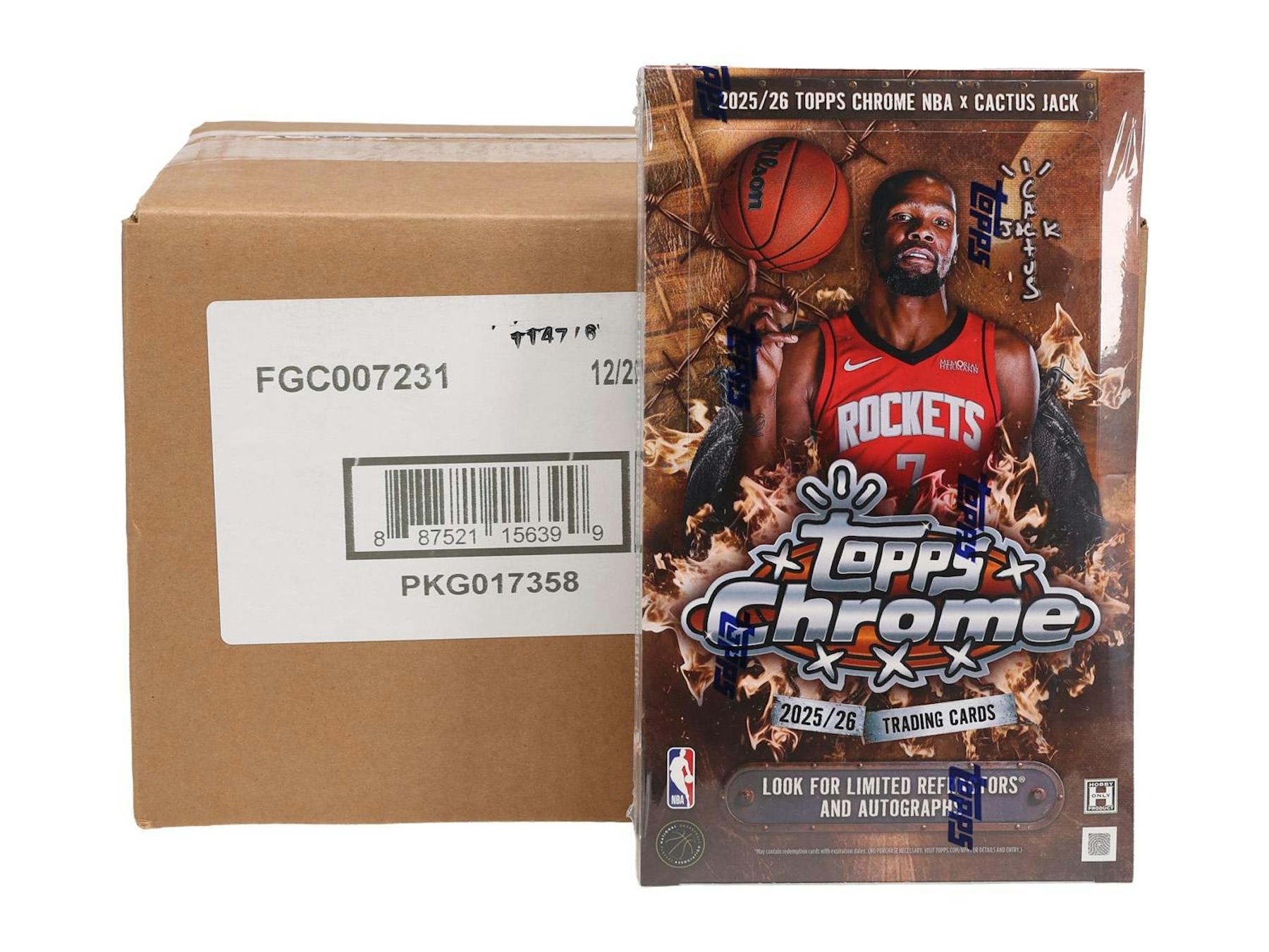 2025-26 Topps Chrome Cactus Jack Basketball Hobby 12-Box Case (Presell 6/19)