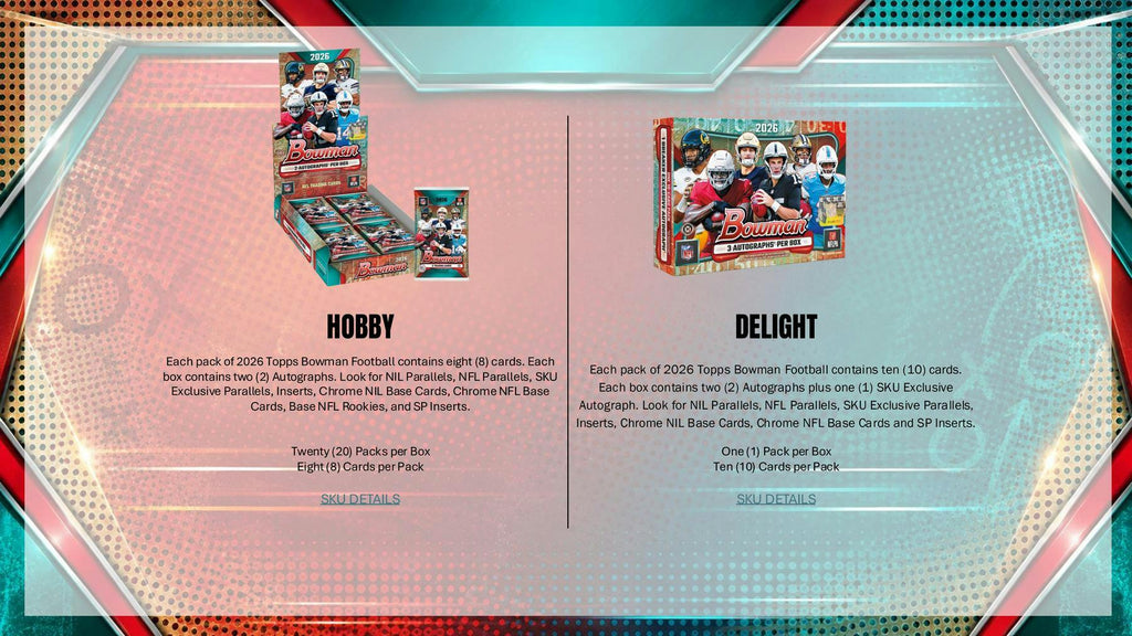 2026 Bowman Football Hobby 8-Card Pack (9/30)