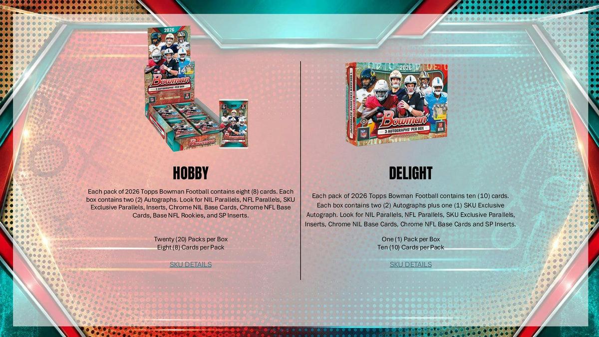 2026 Bowman Football Hobby 8-Card Pack (9/30)