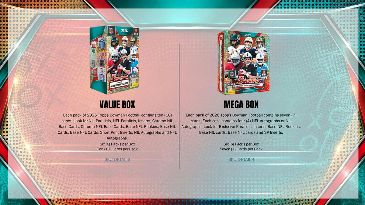 2026 Bowman Football Hobby Mega Box (9/30)