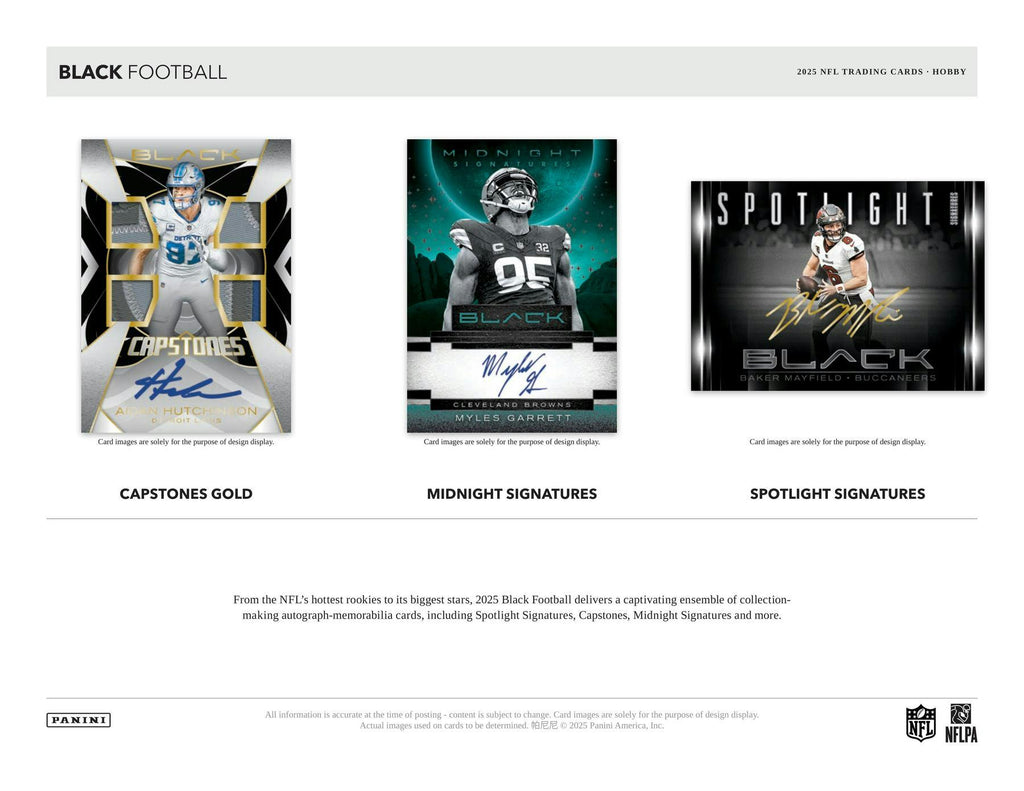 2025 Panini Black Football Hobby Box (10/8)