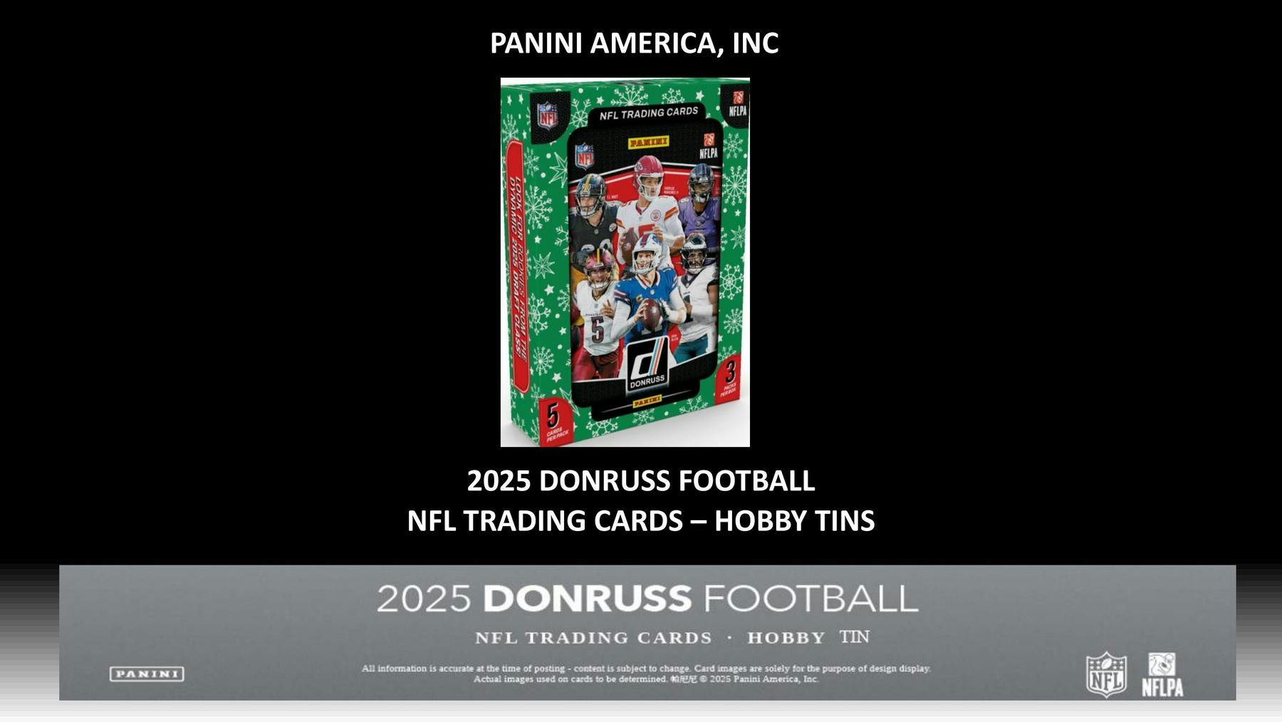 2025 Panini Donruss Football Winter Holiday Boxed Tin (10/17)