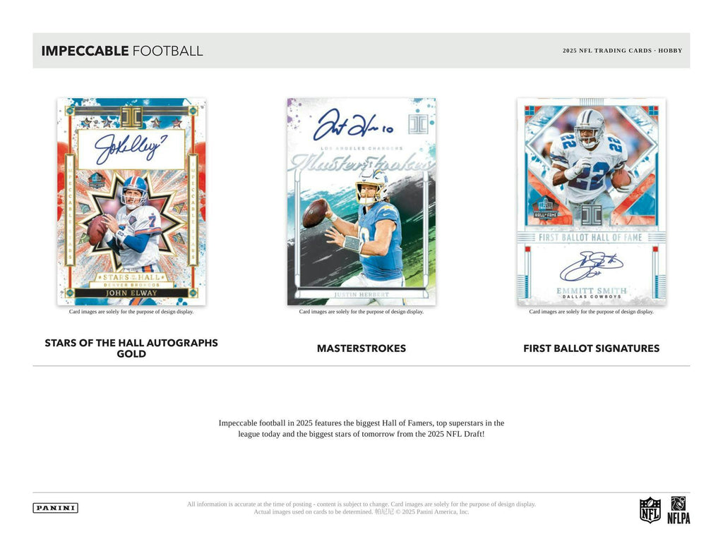 2025 Panini Impeccable Football Hobby Box (10/15)