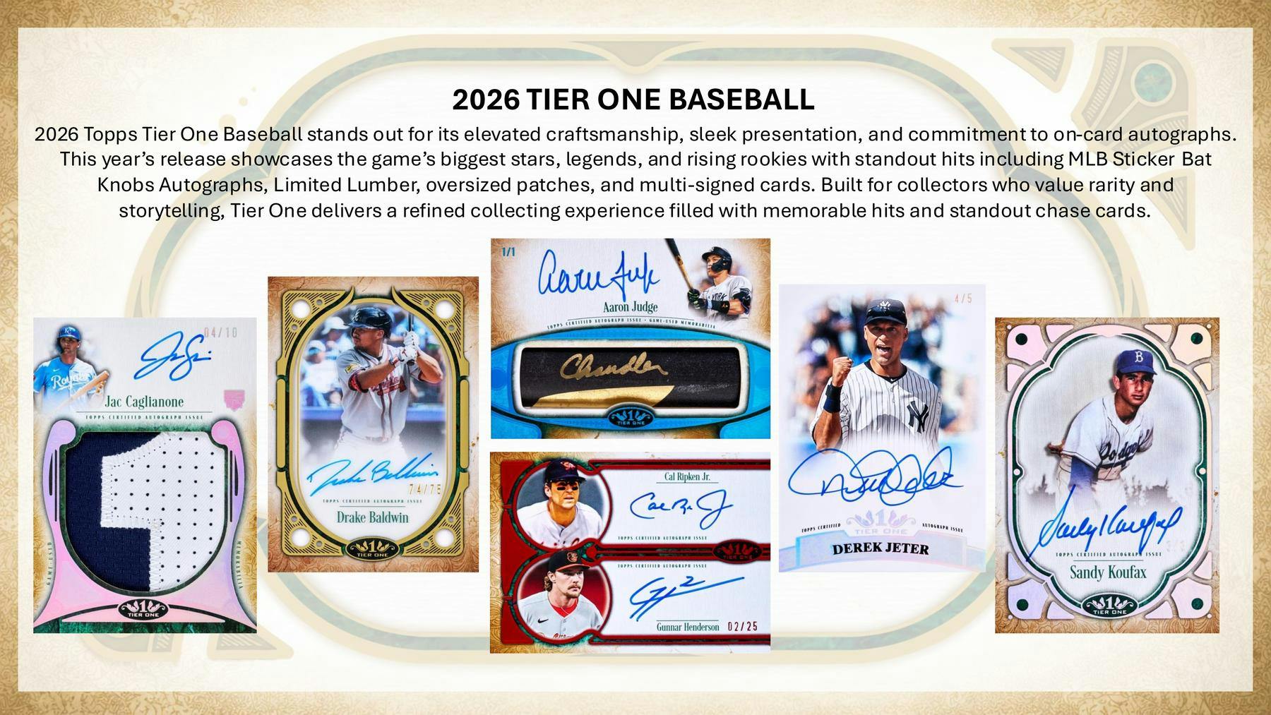 2026 Topps Tier One Baseball Hobby Box (Presell 6/24)