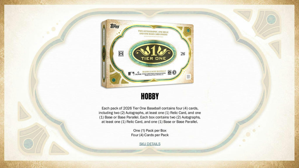 2026 Topps Tier One Baseball Hobby Box (Presell 6/24)