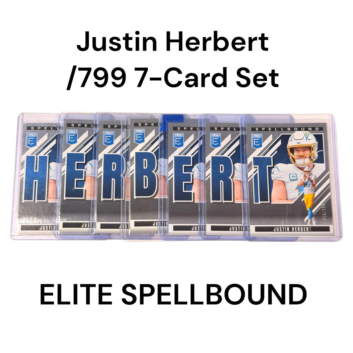 2024 Panini Elite Spellbound JUSTIN HERBERT /799 7-Card Set – L.A. Chargers (ML)