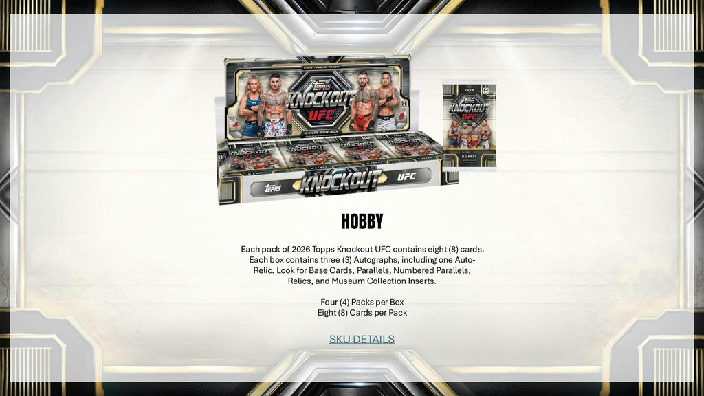 2026 Topps Knockout UFC Hobby 8-Box Case (Presell 6/26)