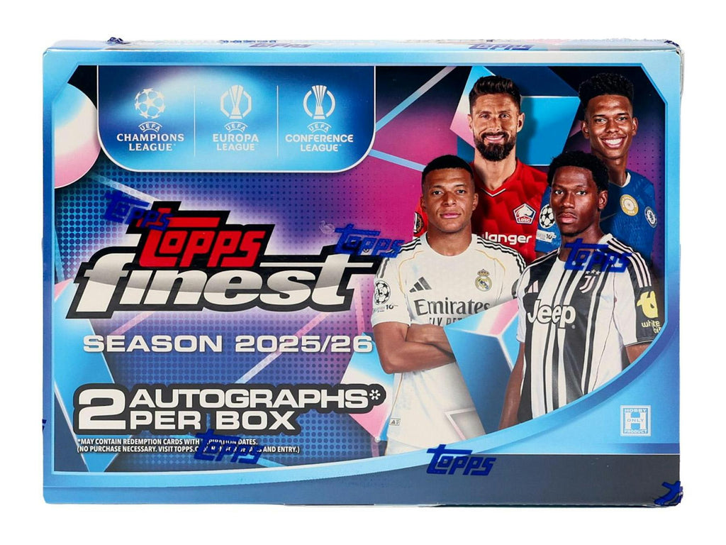 2025-26 Topps UEFA Club Competitions Finest Soccer Hobby 8-Box Case