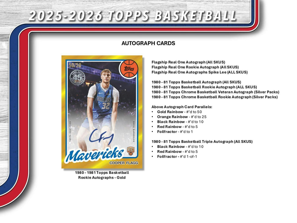 2025-26 Topps Basketball Hobby Box (10/23)