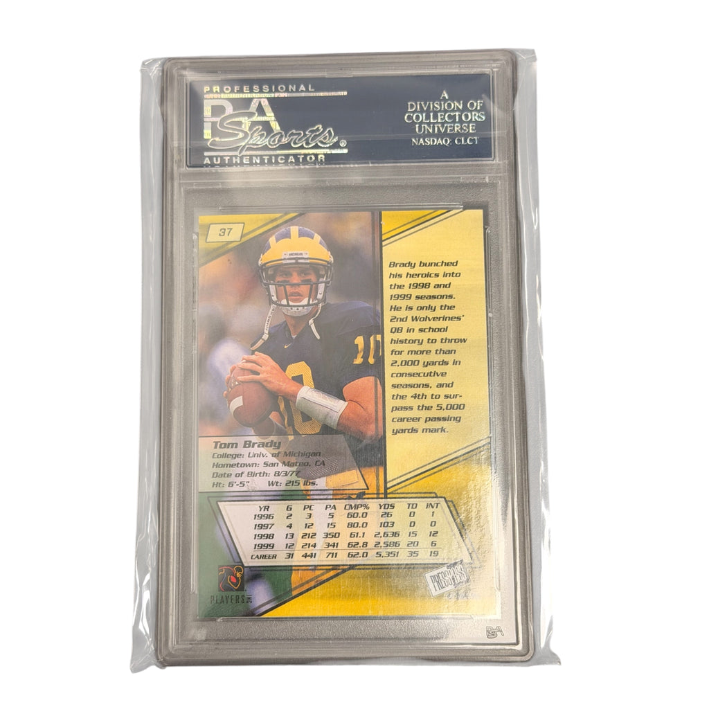 2000 PRESS PASS #37 TOM BRADY PSA 10 GEM MINT