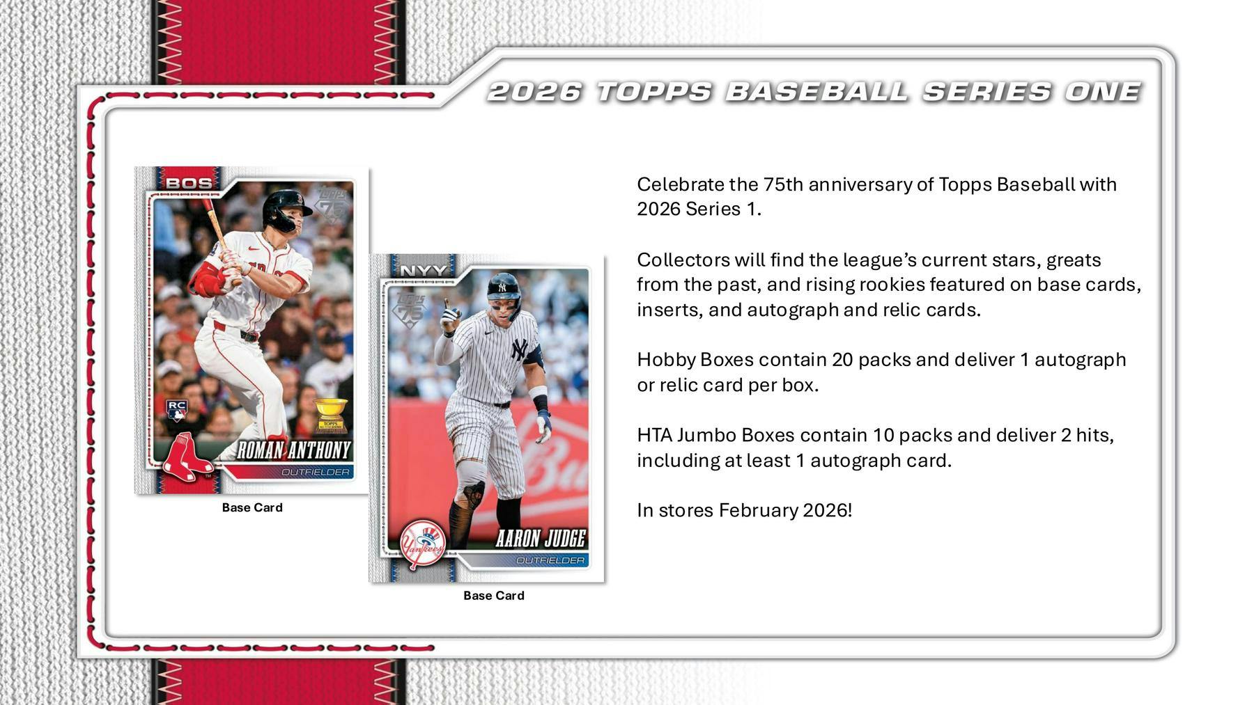 2026 Topps Series 1 Baseball Hobby Jumbo Pack (2/11)