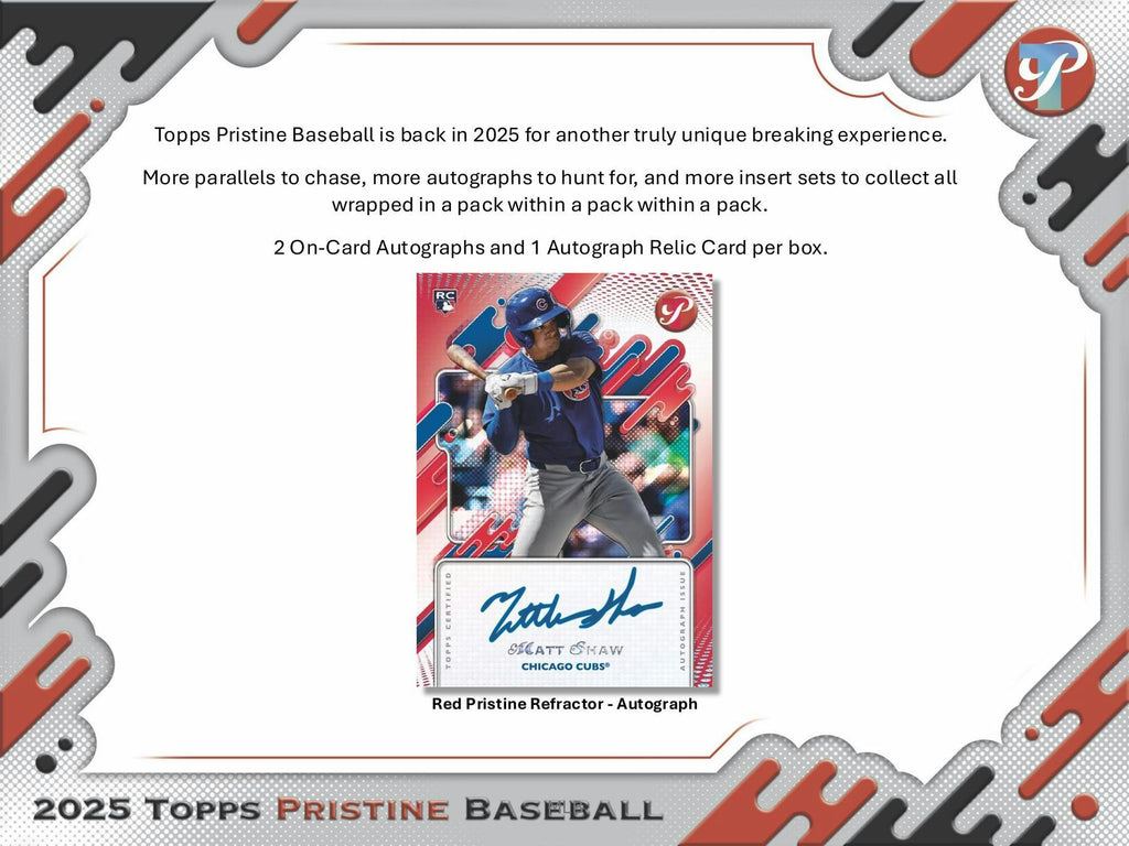 2025 Topps Pristine Baseball Hobby Box (2/12)