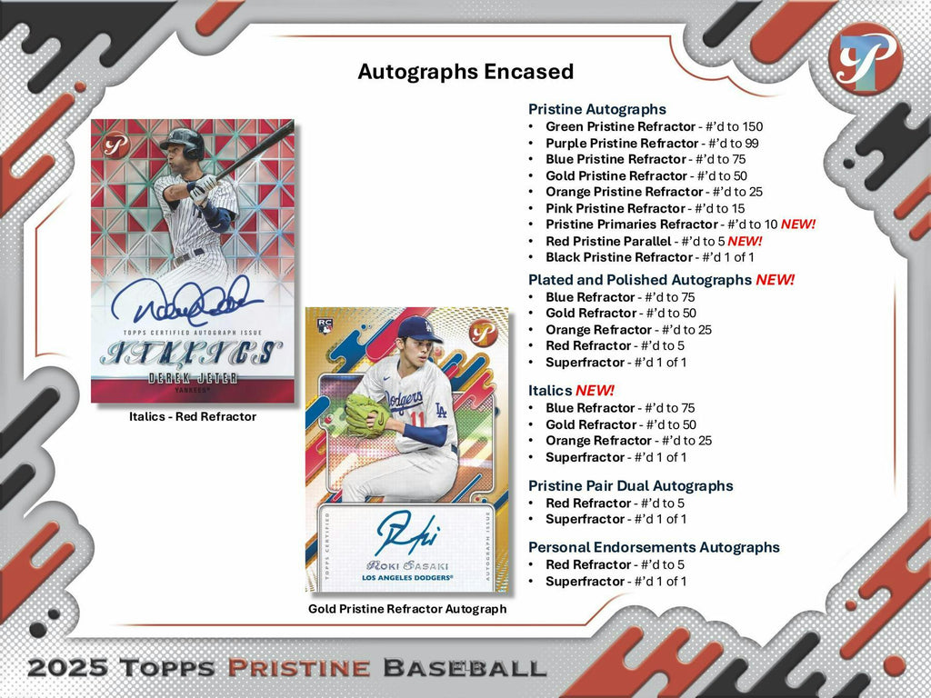 2025 Topps Pristine Baseball Hobby Box (2/12)
