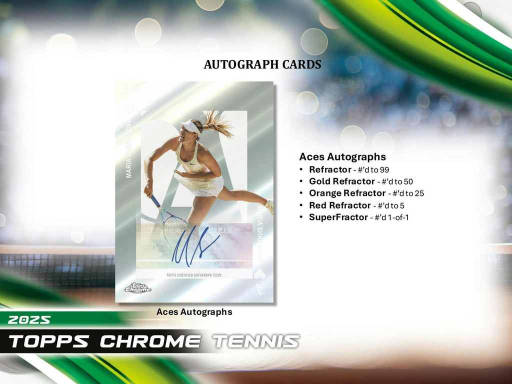 2025 Topps Chrome Tennis Breakers Delight 12-Box Case