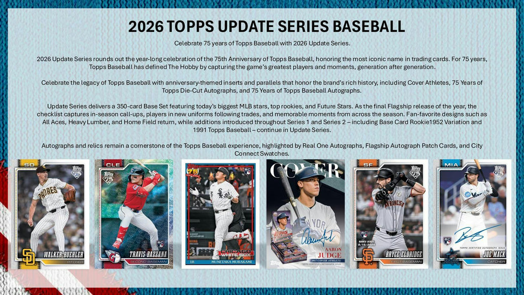 2026 Topps Update Series Baseball Jumbo Box (10/14)