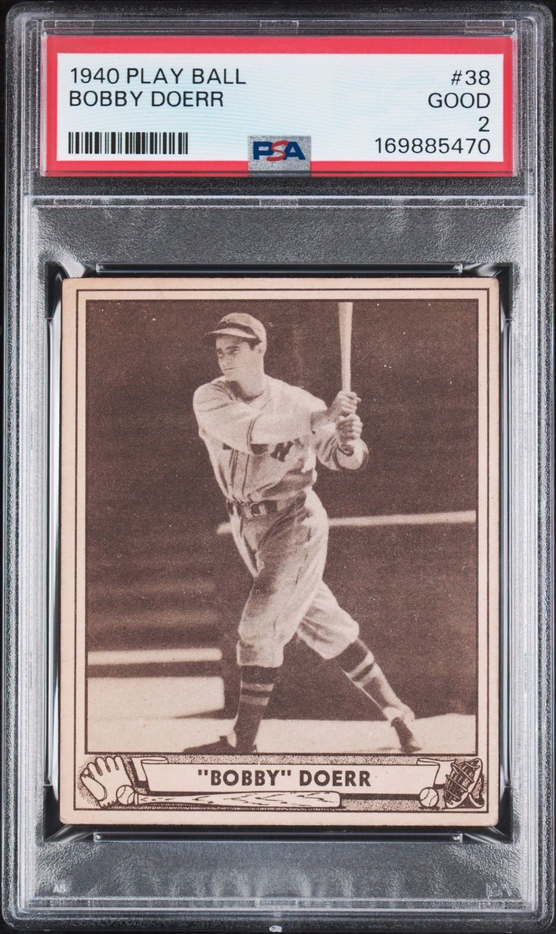 1940 Play Ball Bobby Doerr #38 PSA 2 GOOD – Boston Red Sox (GC)