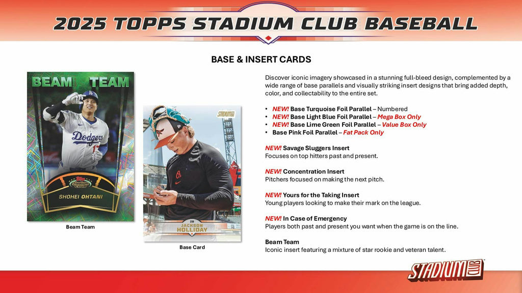2025 Topps Stadium Club Baseball Hobby Pack (2/18)