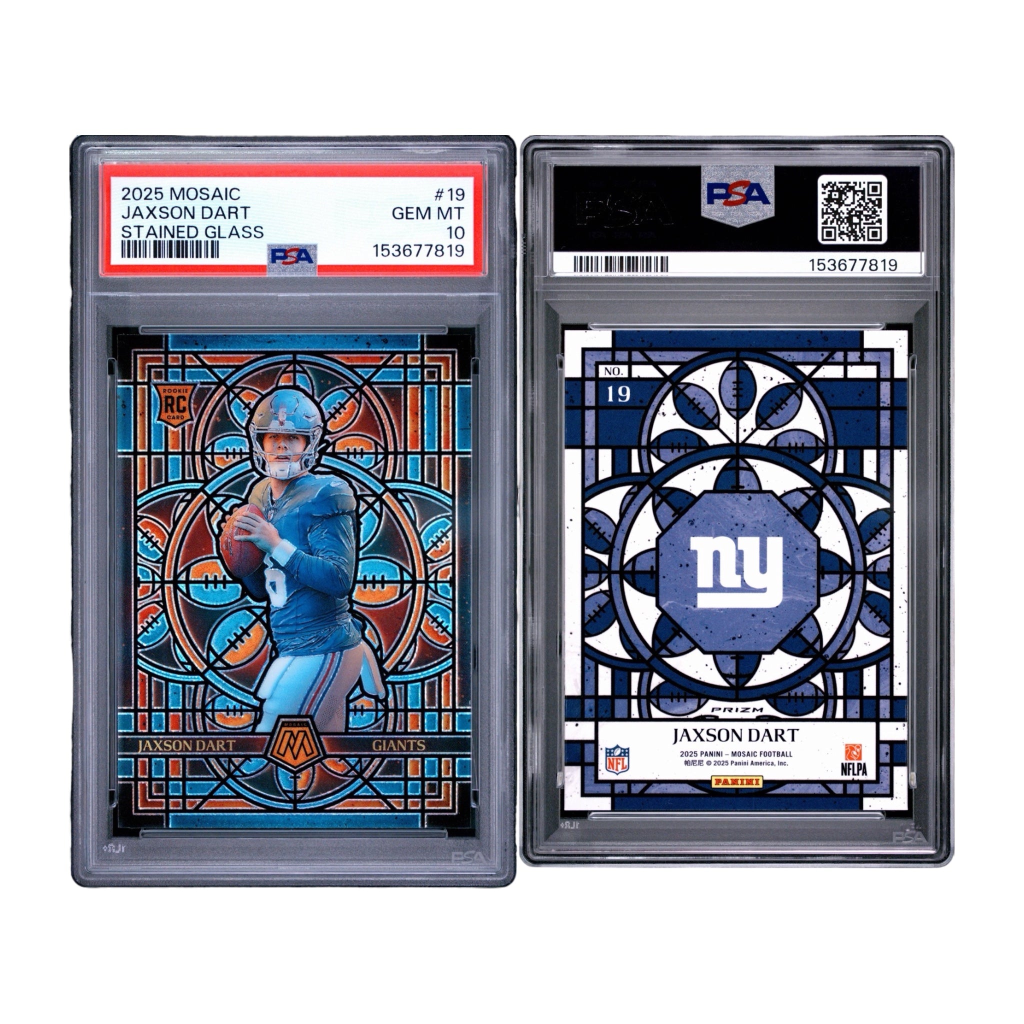 2025 PANINI MOSAIC STAINED GLASS #19 JAXSON DART PSA 10