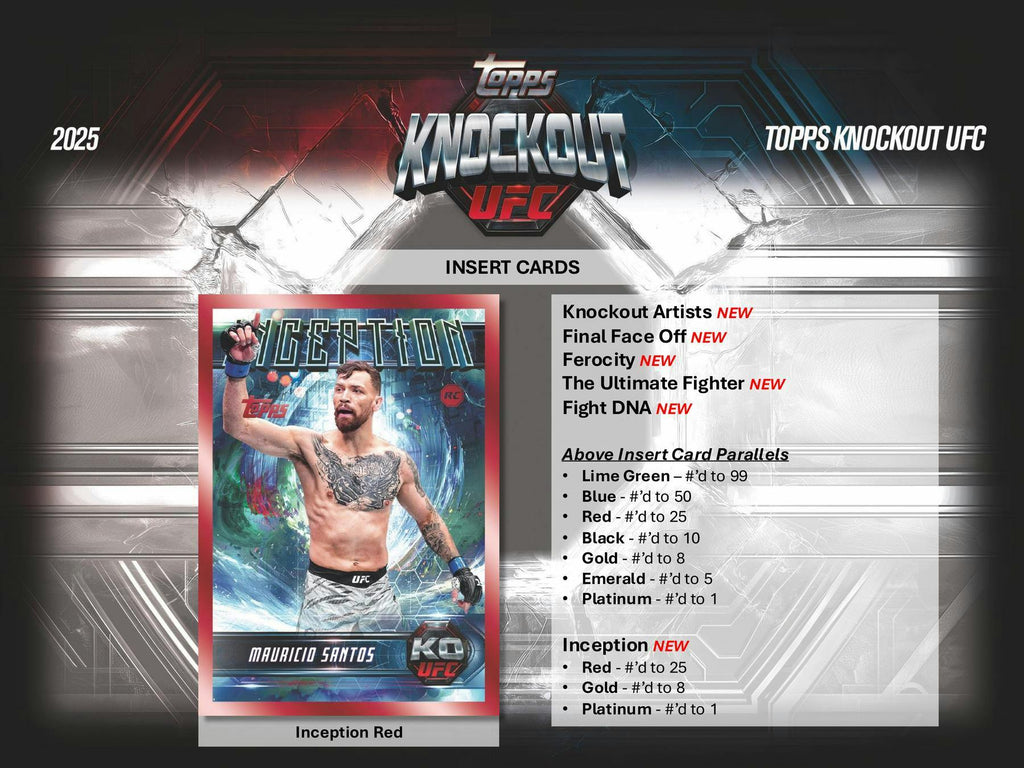 2025 Topps Knockout UFC Hobby Box (10/24)