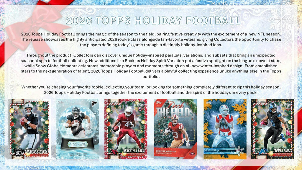 2026 Topps Holiday Football Holiday Mega Box (Presell 10/23)