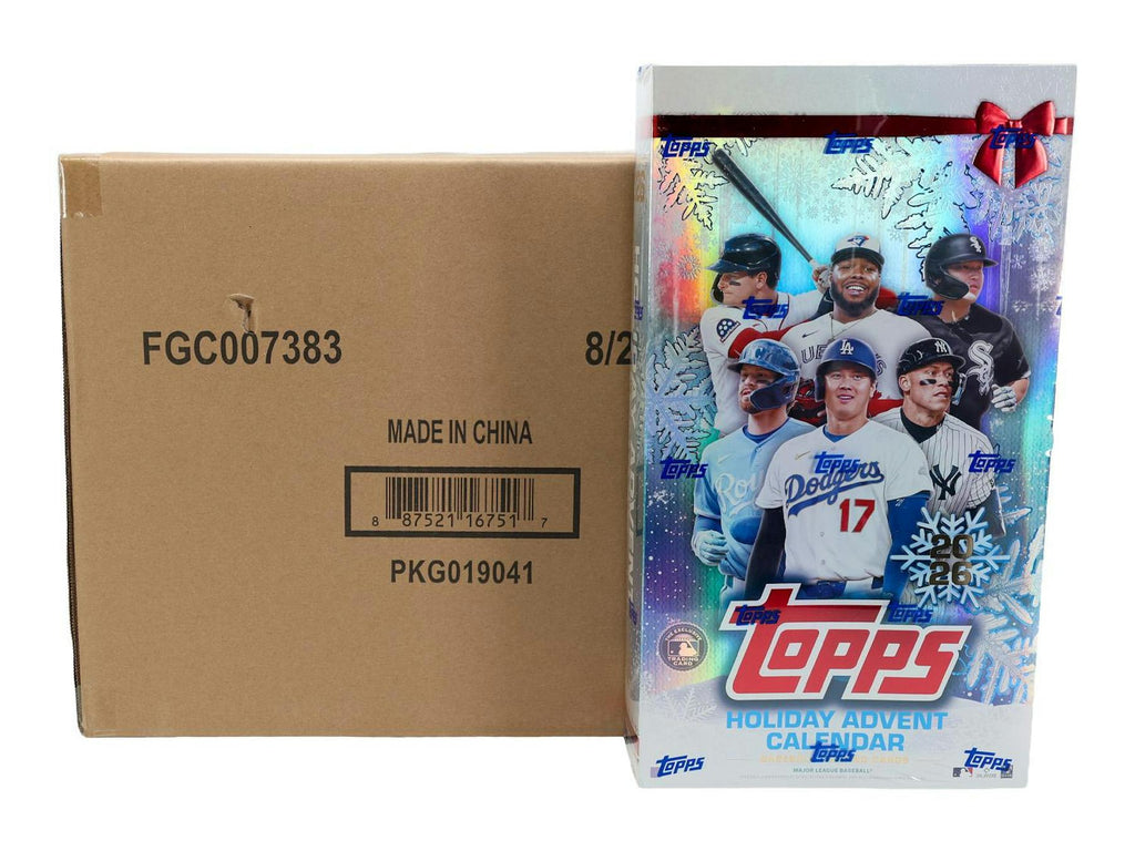 2026 Topps Holiday Baseball Advent Calendar 8-Box Case