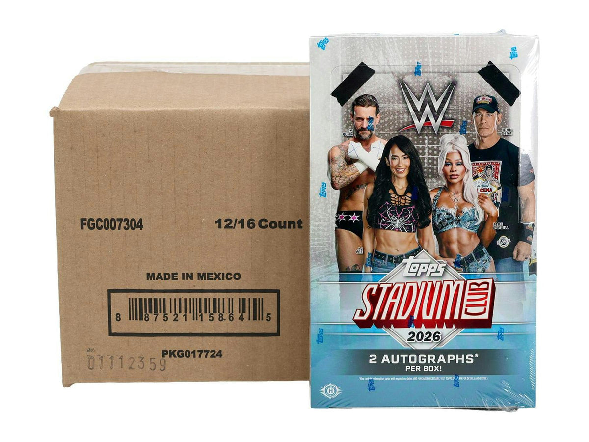 2026 Topps Stadium Club WWE Wrestling Hobby 12-Box Case (Presell 10/23)