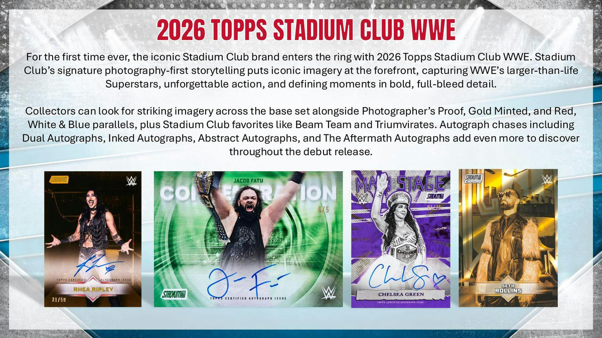 2026 Topps Stadium Club WWE Wrestling Blaster Box (Presell 10/23)