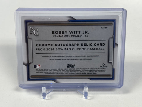 2024 BOWMAN CHROME CHROME AUTOGRAPH RELICS BW BOBBY WITT JR. 40/75