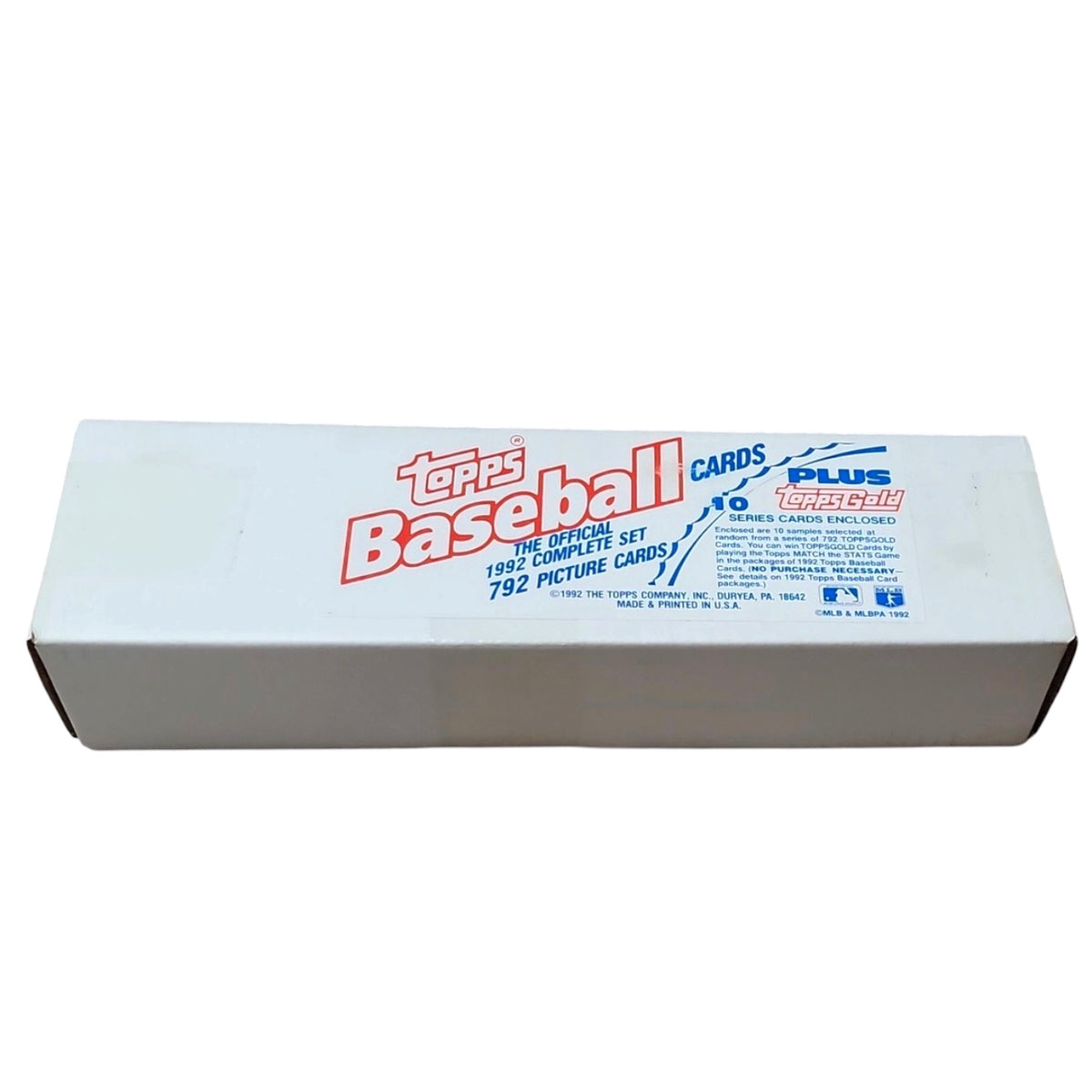 1992 Topps Baseball Complete Set — 792 Cards (White Storage Box)