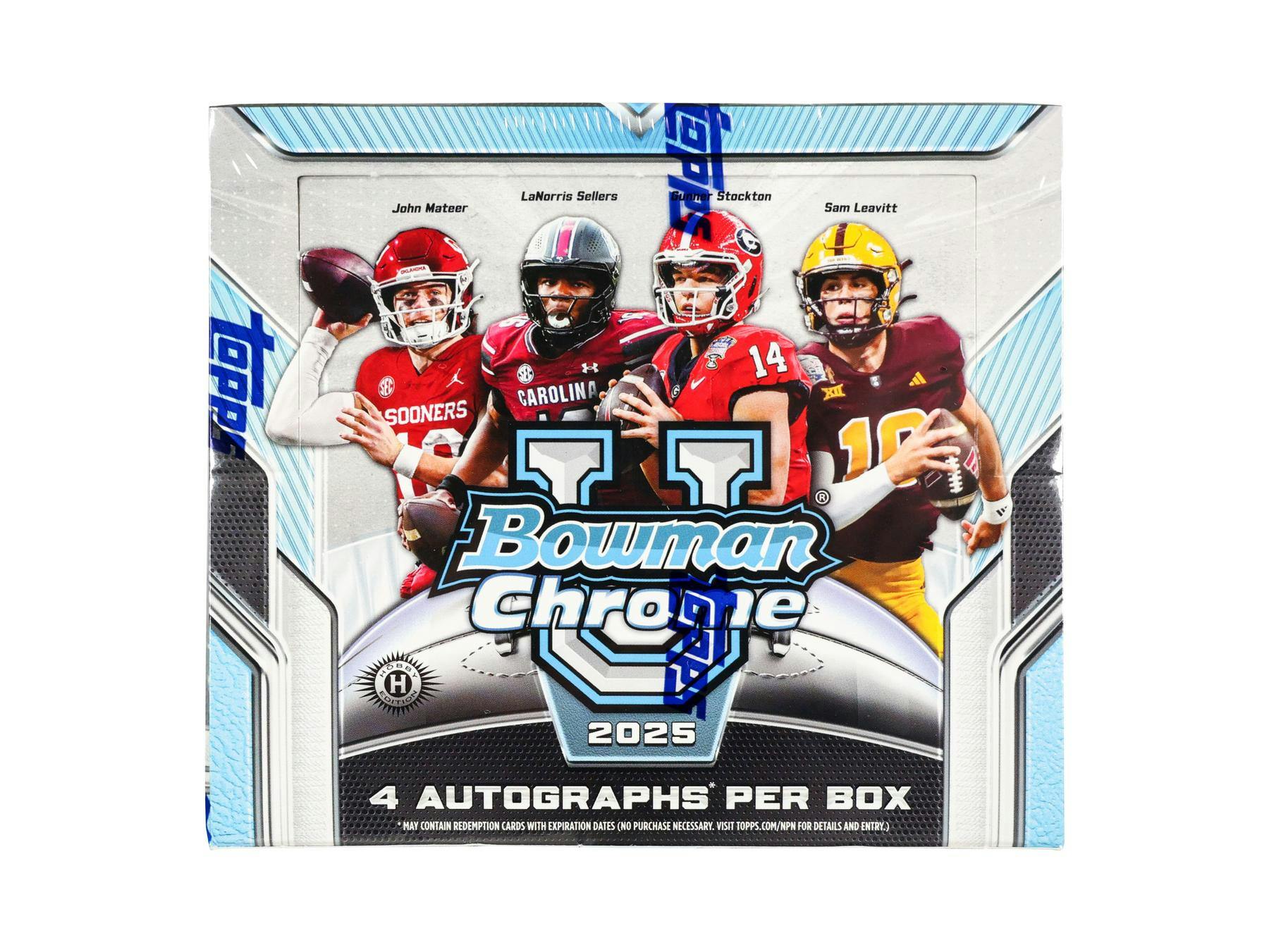 2025 Bowman University Chrome Football Hobby Jumbo Box (10/31)