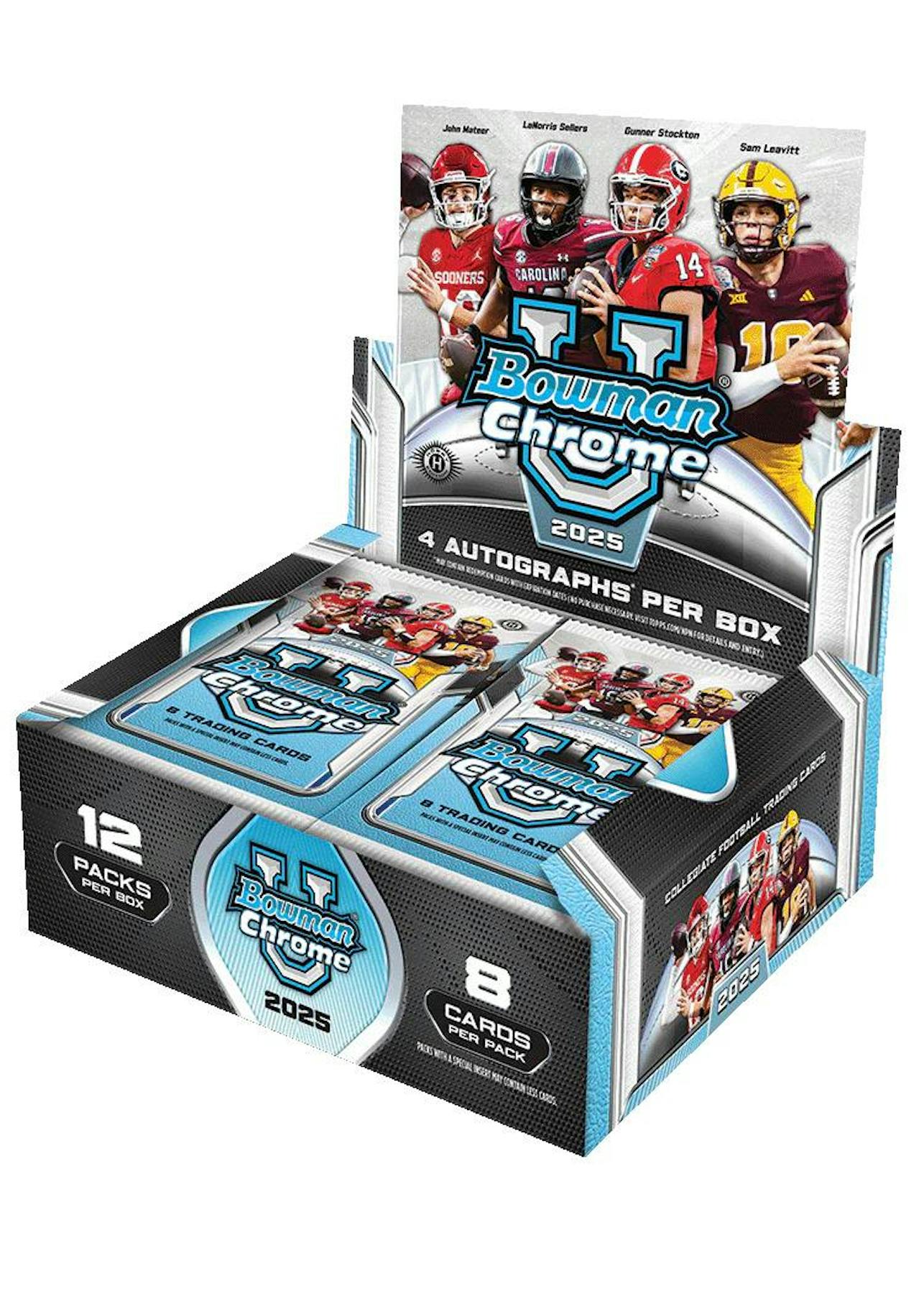 2025 Bowman University Chrome Football Hobby Jumbo Box (10/31)