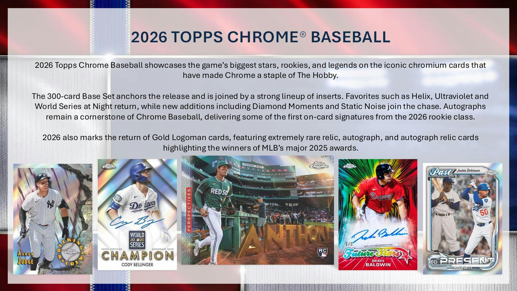2026 Topps Chrome Baseball Hobby 12-Box Case (7/22)
