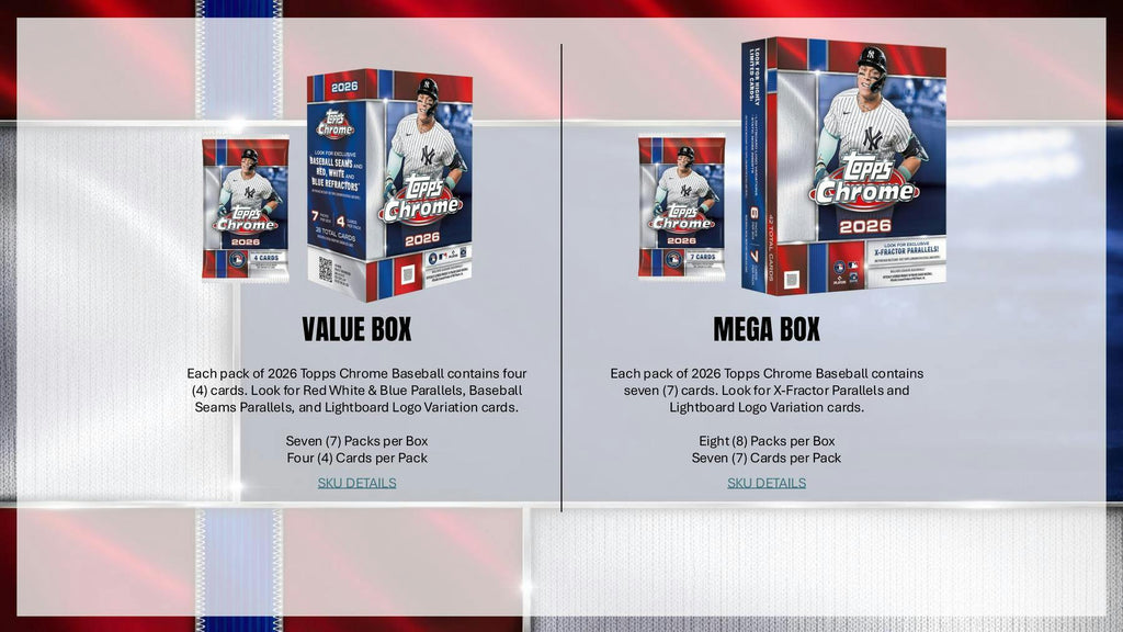 2026 Topps Chrome Baseball Hobby Jumbo 8-Box Case (Presell 7/22)