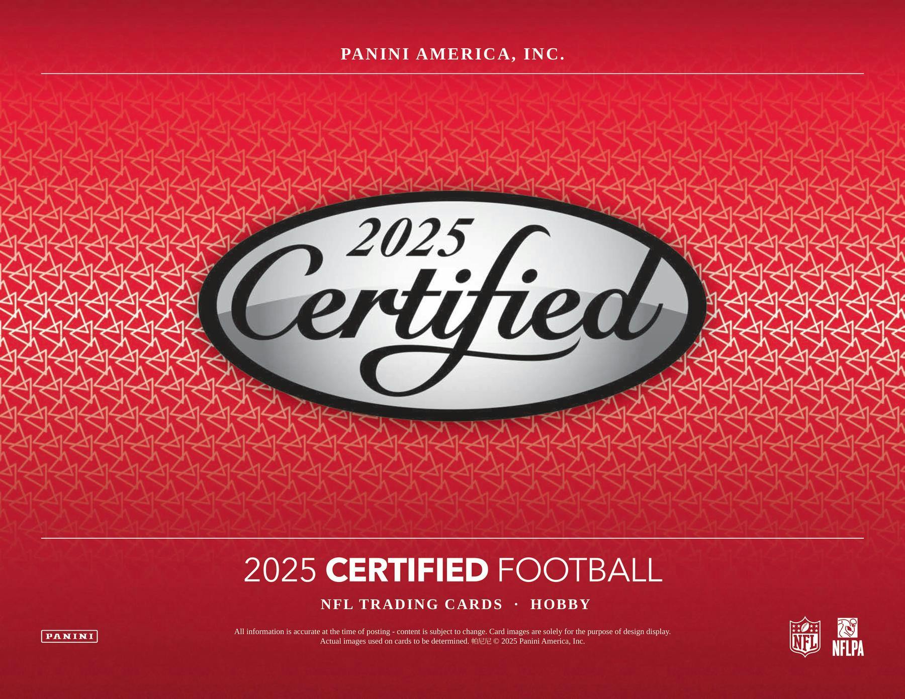 2025 Panini Certified Football Hobby Box (11/5)