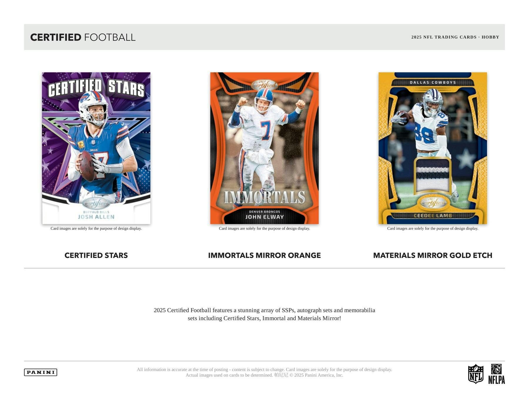 2025 Panini Certified Football Hobby Box (11/5)