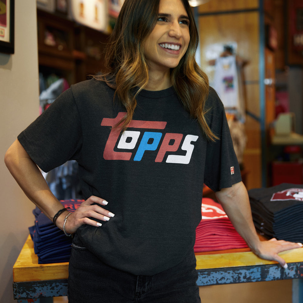 Topps Baseball 1981 Logo Black T-Shirt
