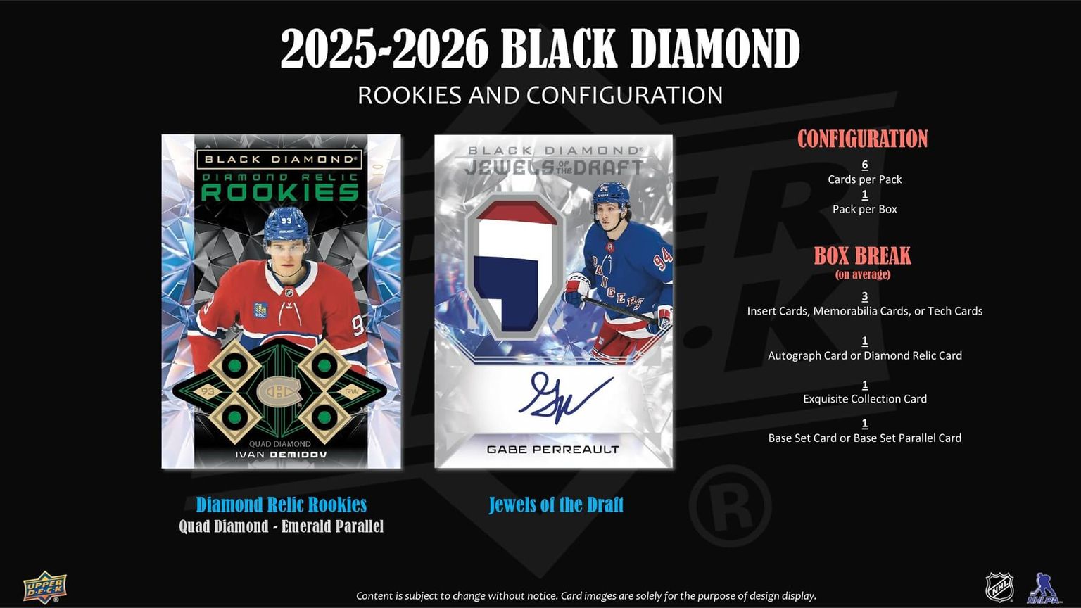2025-26 Upper Deck Black Diamond Hockey Hobby Box (11/19)