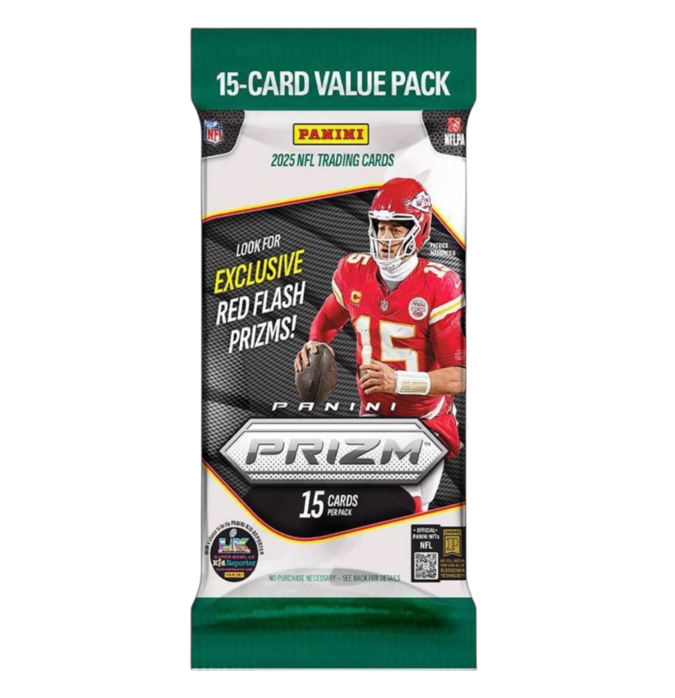 2025 Panini Prizm Football 15-Cards Value Pack (Red Flash)