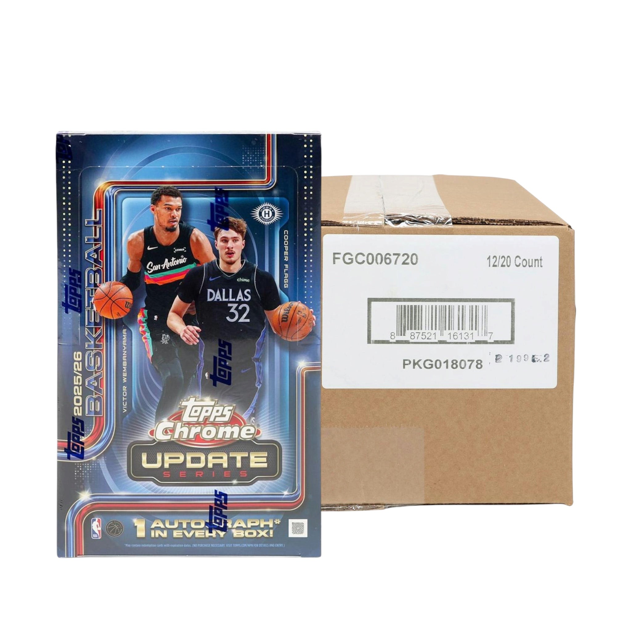 2025-26 Topps Chrome Update Series Basketball Hobby 12-Box Case (Presell 8/6)