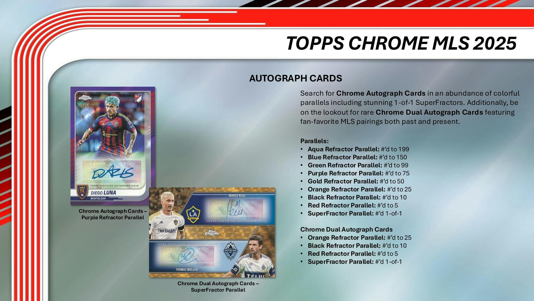 2025 Topps MLS Major League Soccer Chrome Blaster 40-Box Case (3/24)