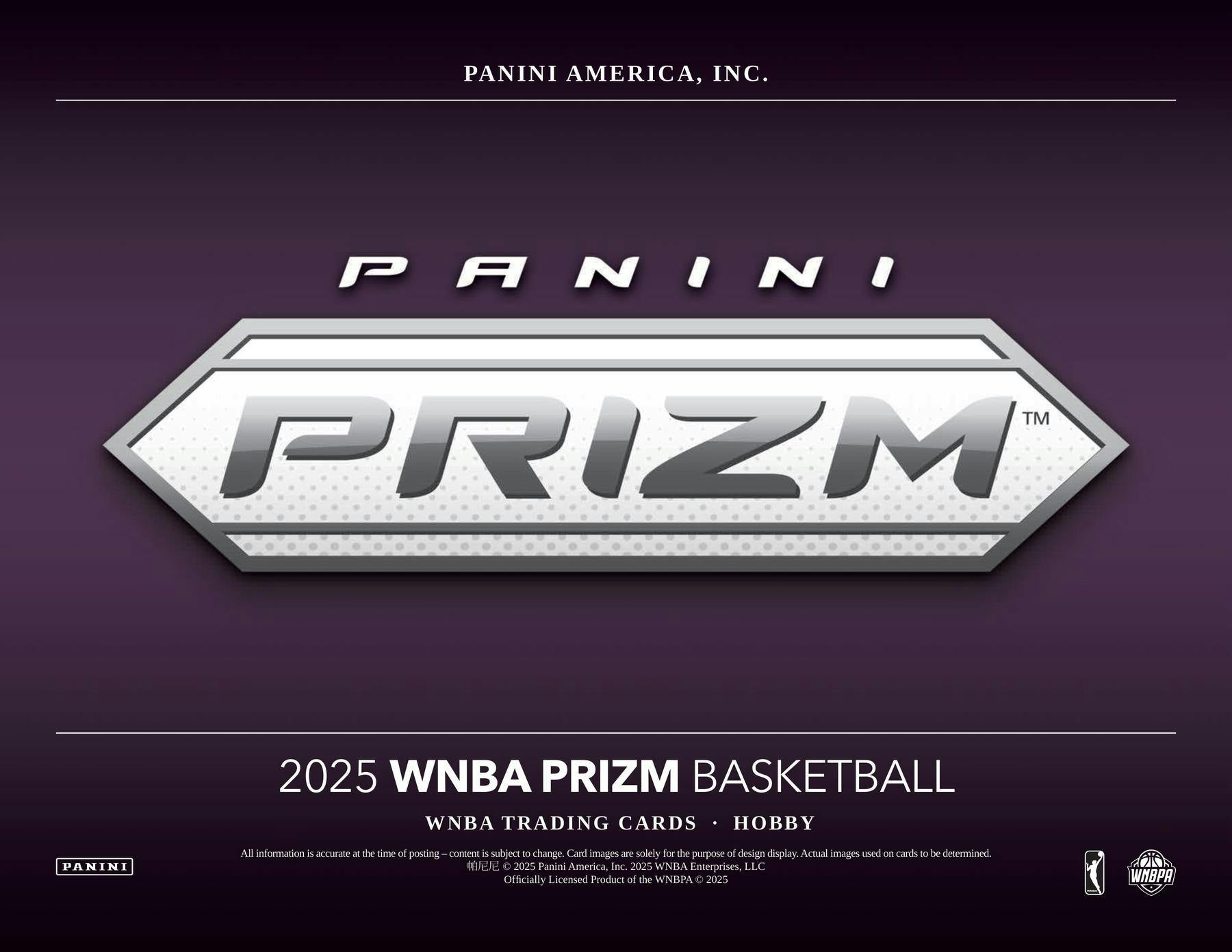 2025 Panini Prizm WNBA Basketball Hobby Box