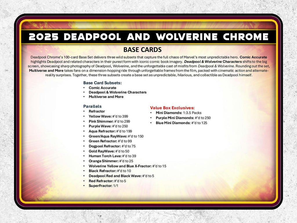 2025 Topps Deadpool Chrome Blaster Box (4/1)