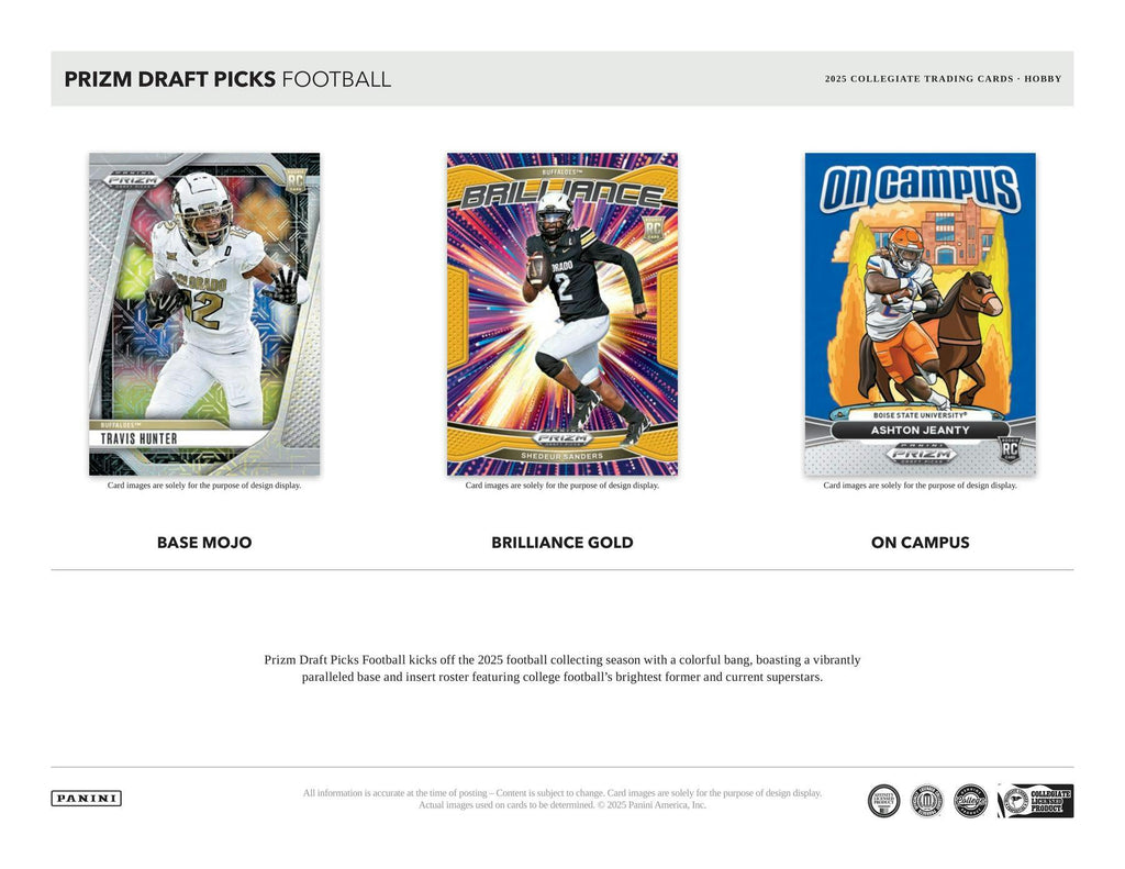 2025 Panini Prizm Draft Picks Football Hobby Box (12/3)