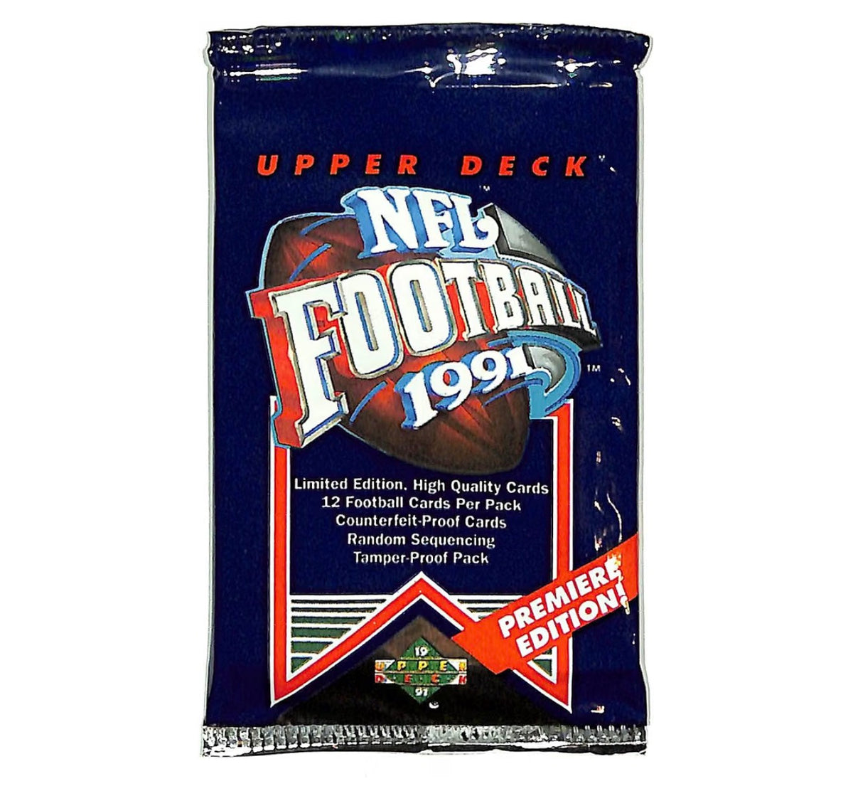 1991 Upper Deck Premier Edition Football 12-Card Pack