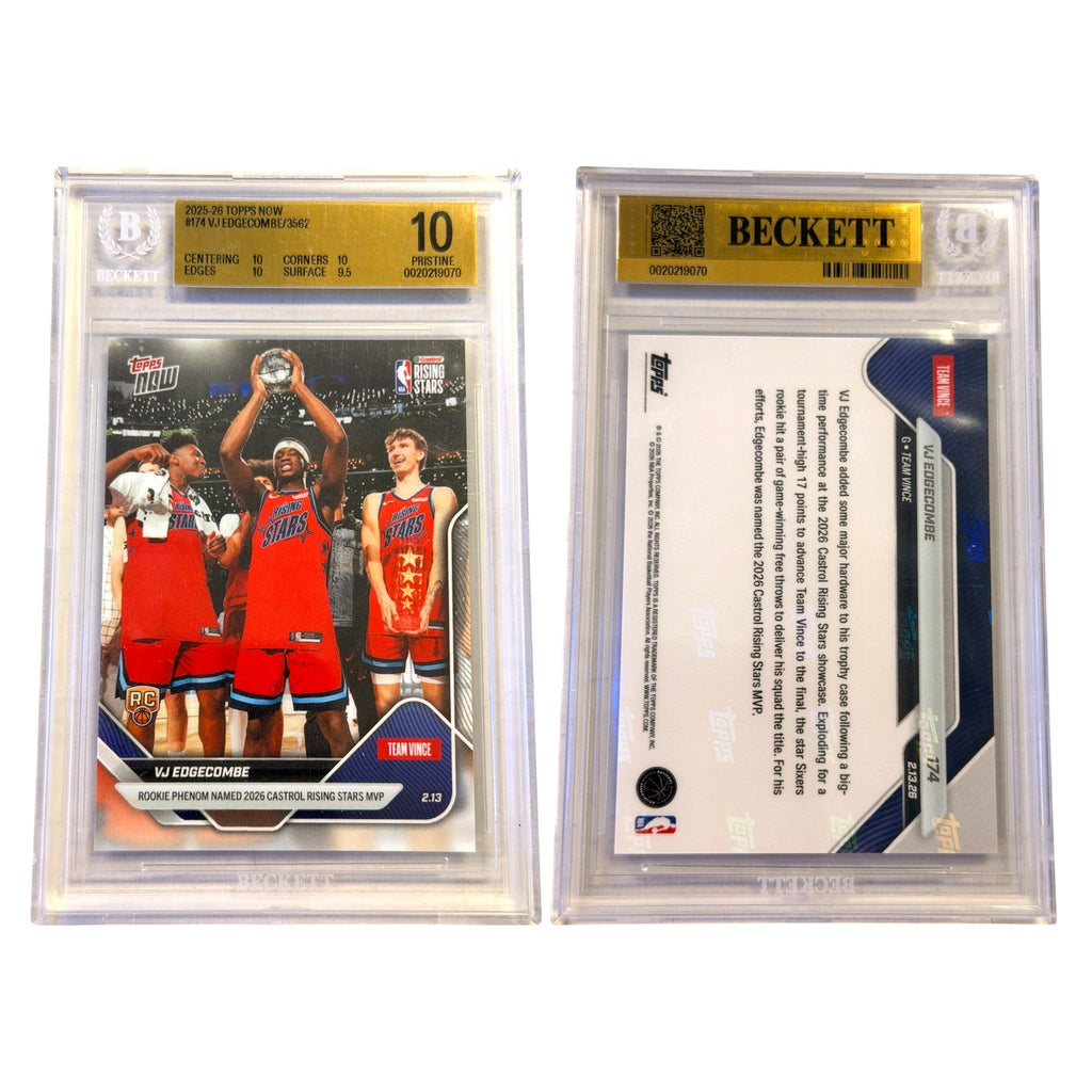 2025-26 TOPPS NOW #174 VJ EDGECOMBE /3562 BGS 10 PRISTINE (SY)
