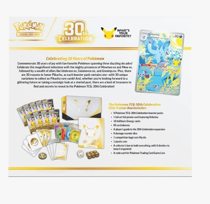 Pokémon TCG: 30th Celebration Elite Trainer Box (9/16/26)