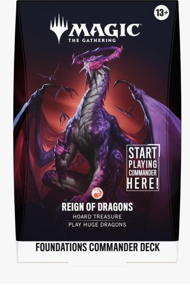 Magic The Gathering TCG: Foundations Commander Deck - Reign of Dragons (10/2)