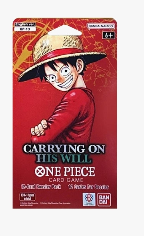 One Piece TCG: Carrying On His Will Sleeved Booster Pack -(OP13)