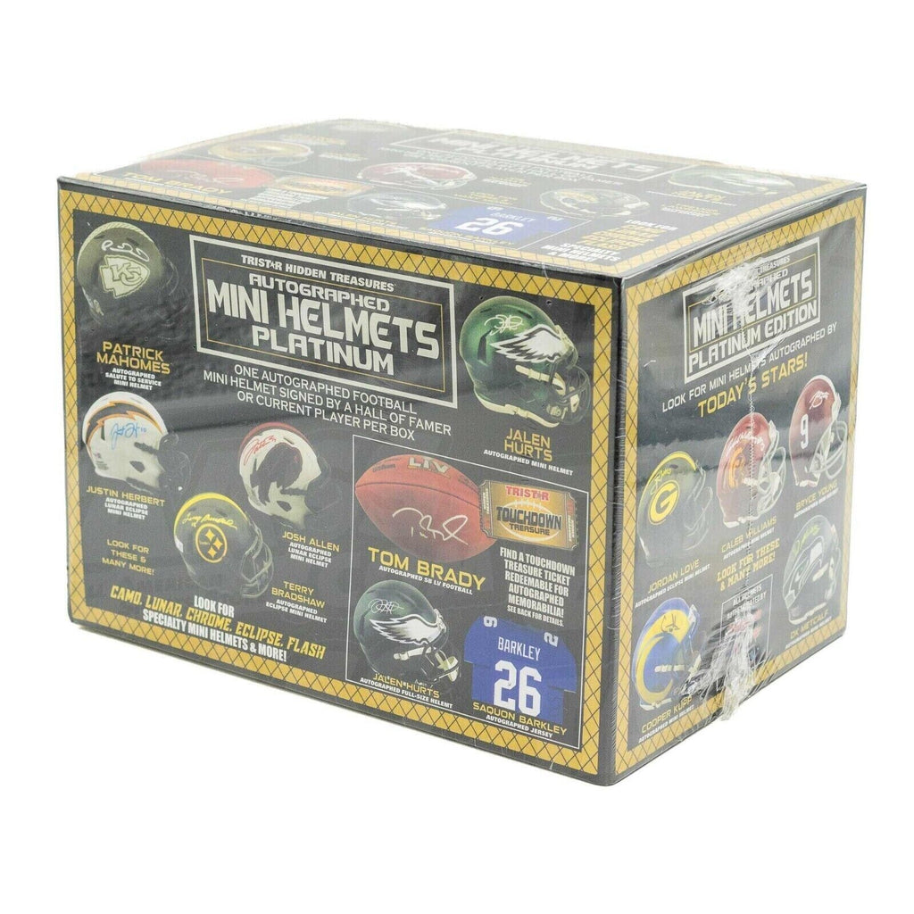 2023 TriStar Hidden Treasures Autographed Mini Football Helmet Platinum Hobby Box